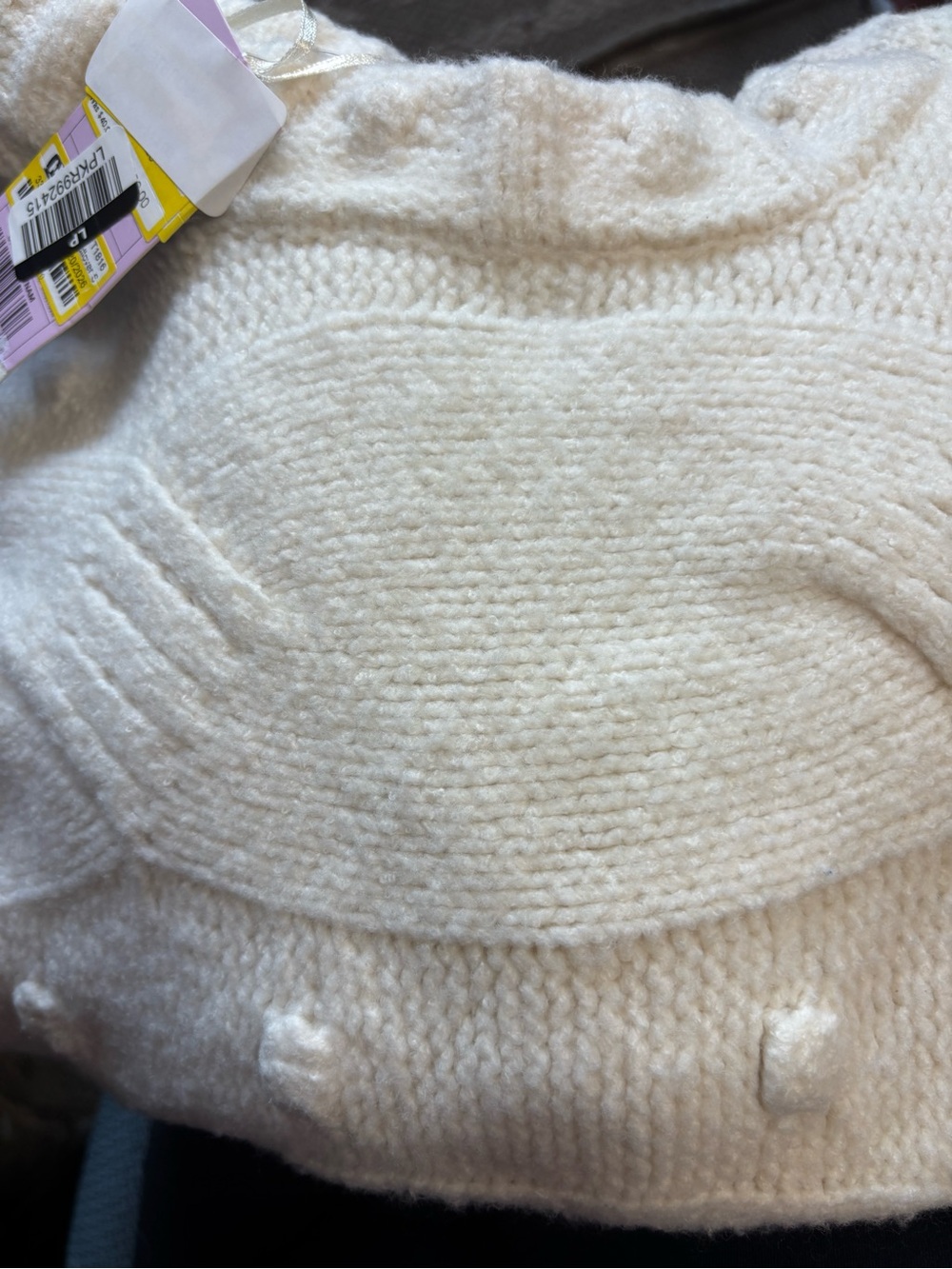 wild fable Ivory Cable-Knit Crewneck Sweater b168 - Picture 4 of 6